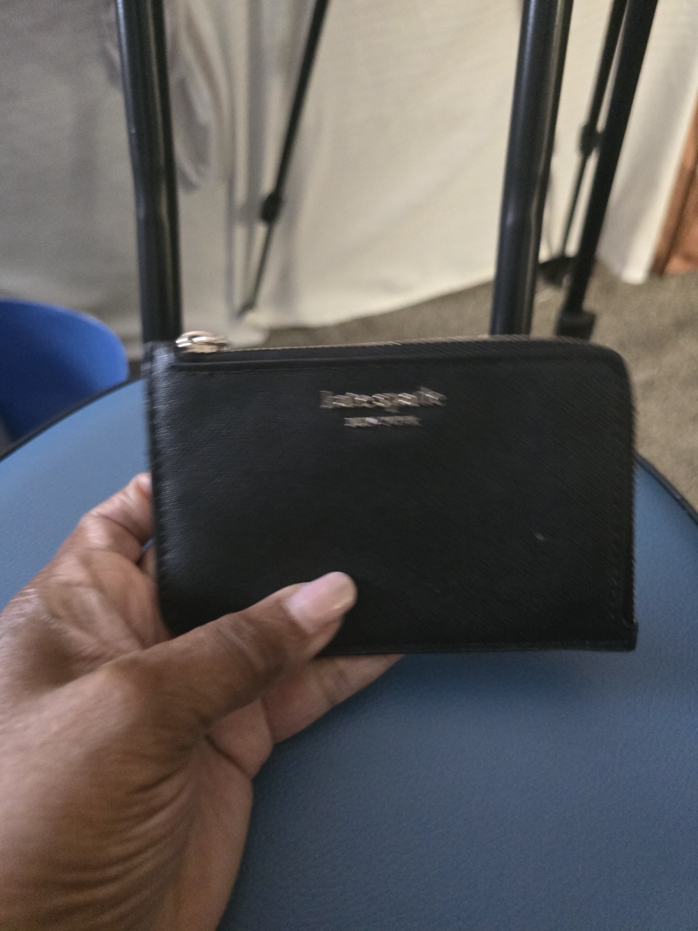 kate spade Black Zip Card Wallet